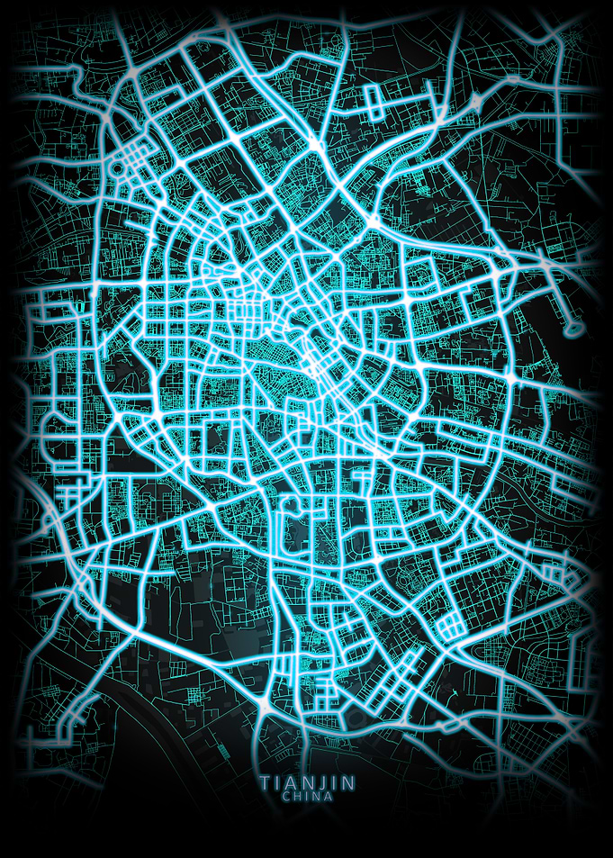 Tianjin China City Map
