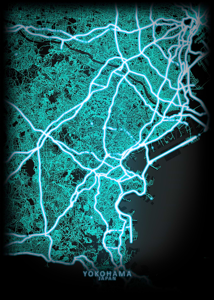 Yokohama Japan City Map