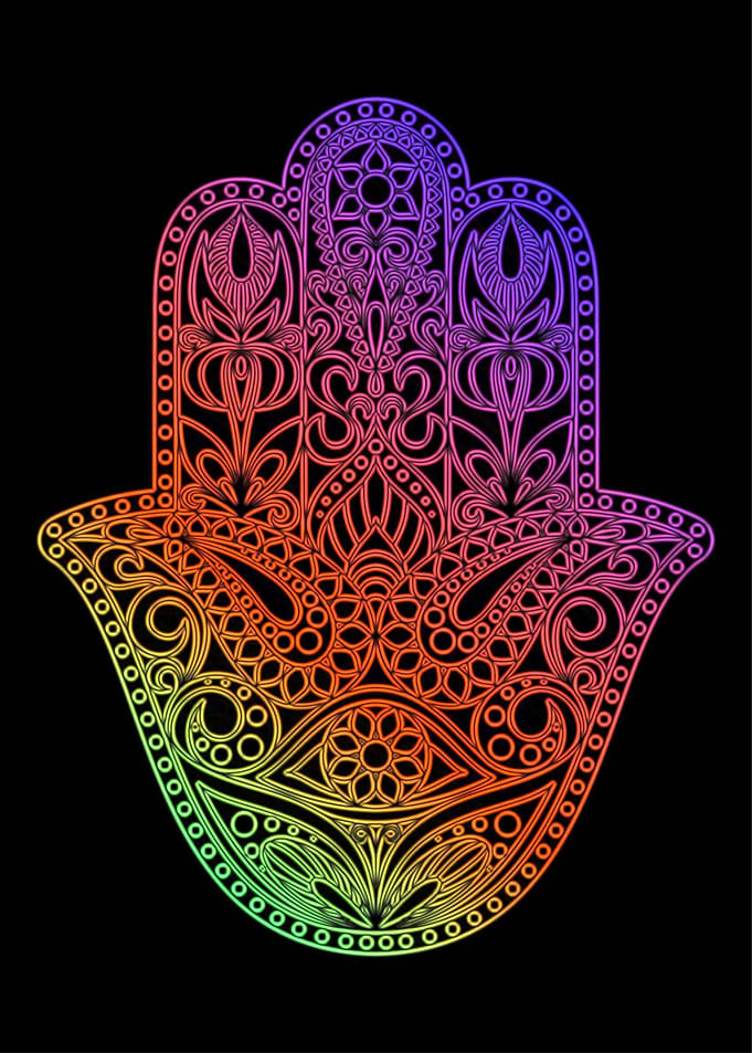 Hamsa Hand Neon