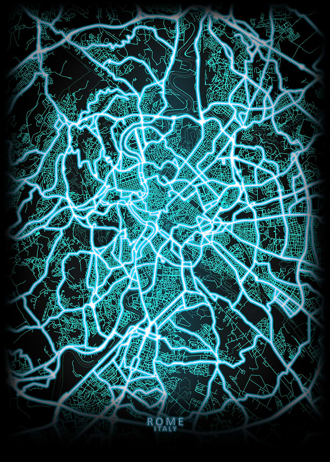 Rome Italy City Map