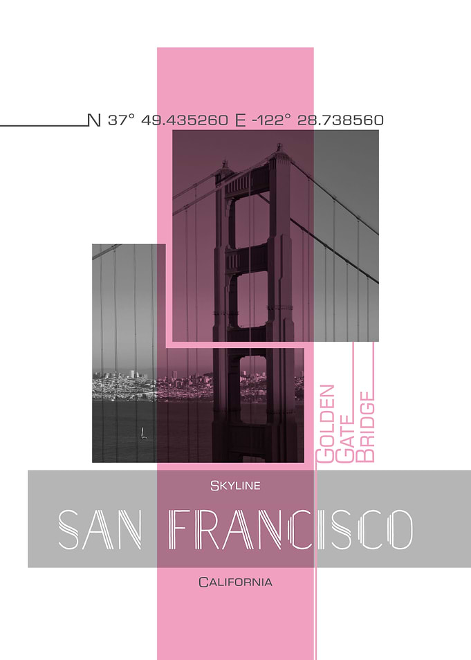 SAN FRANCISCO Skyline pink