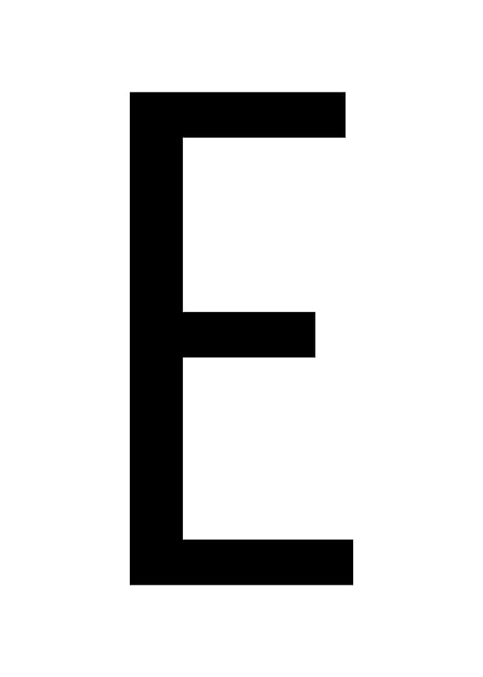 Letter E