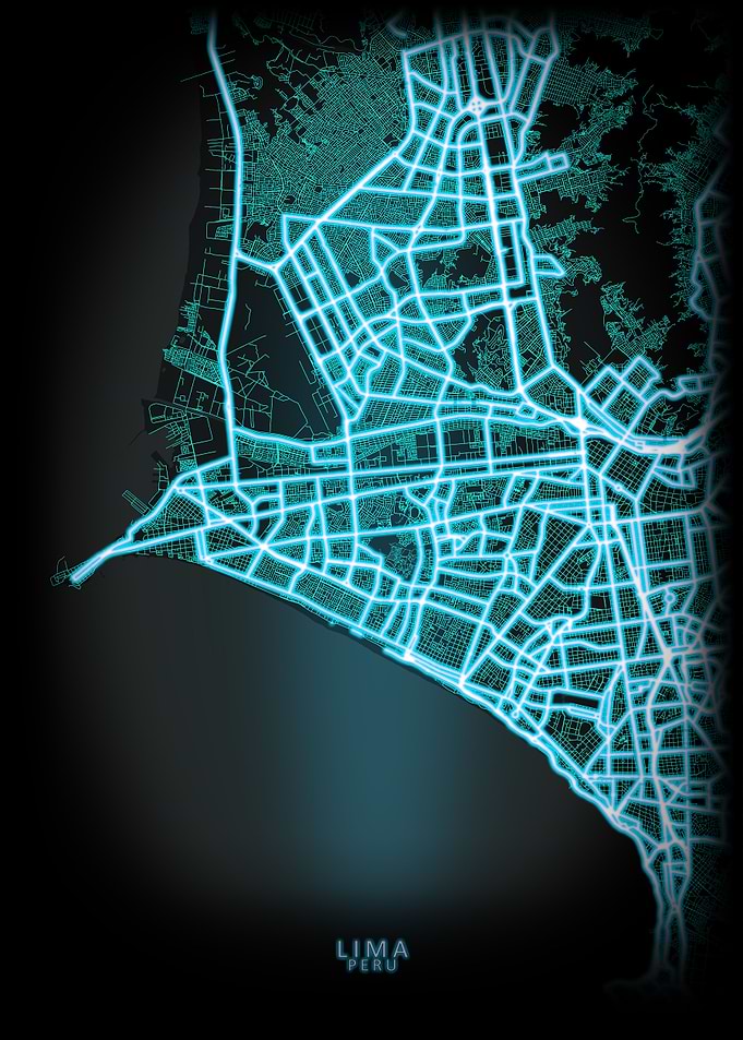 Lima Peru City Map