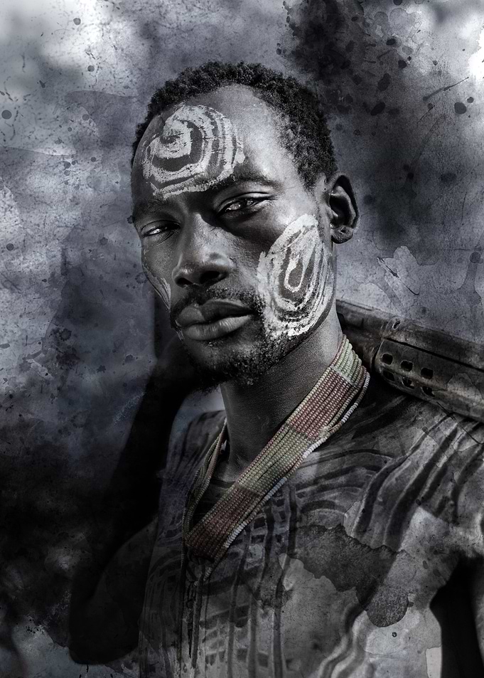 portrait tribal warrior