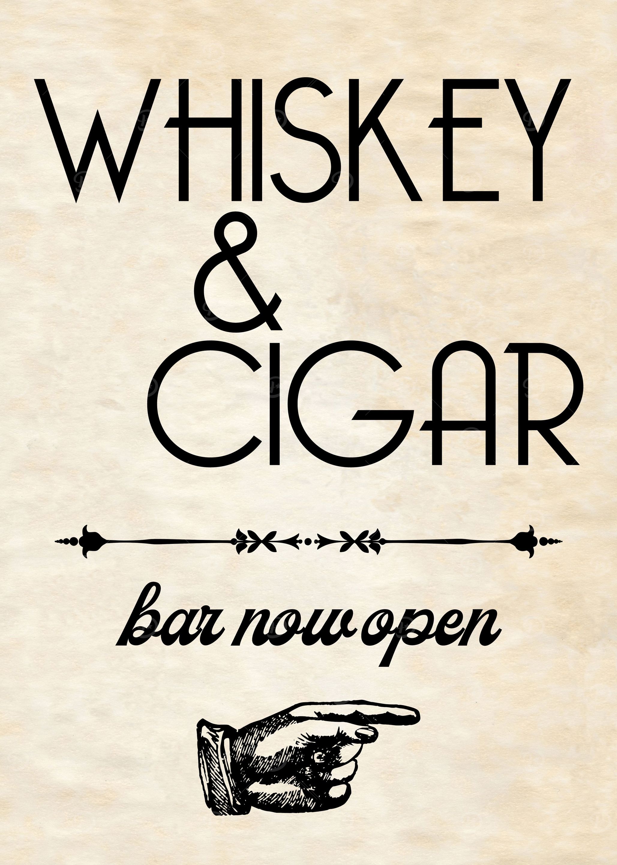 WHISKEY CIGAR Retro Bar