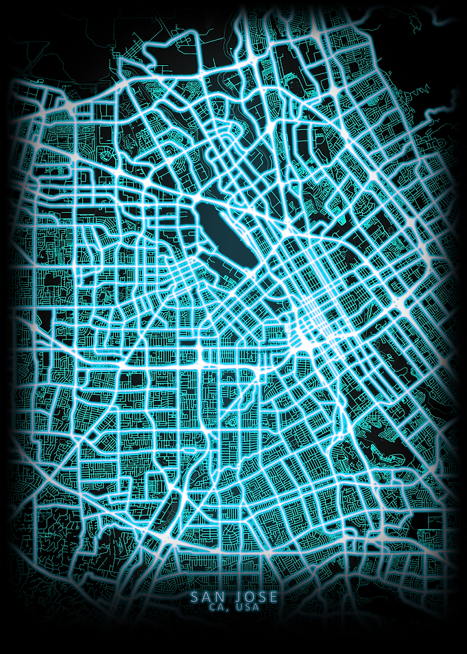 San Jose CA USA City Map