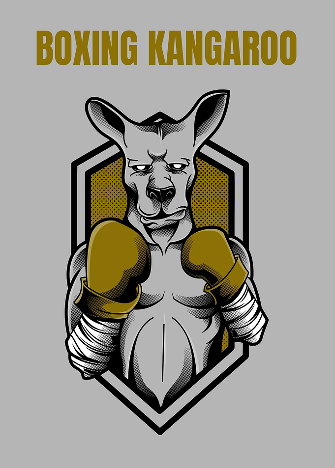 Angry Boxing Kangaroo