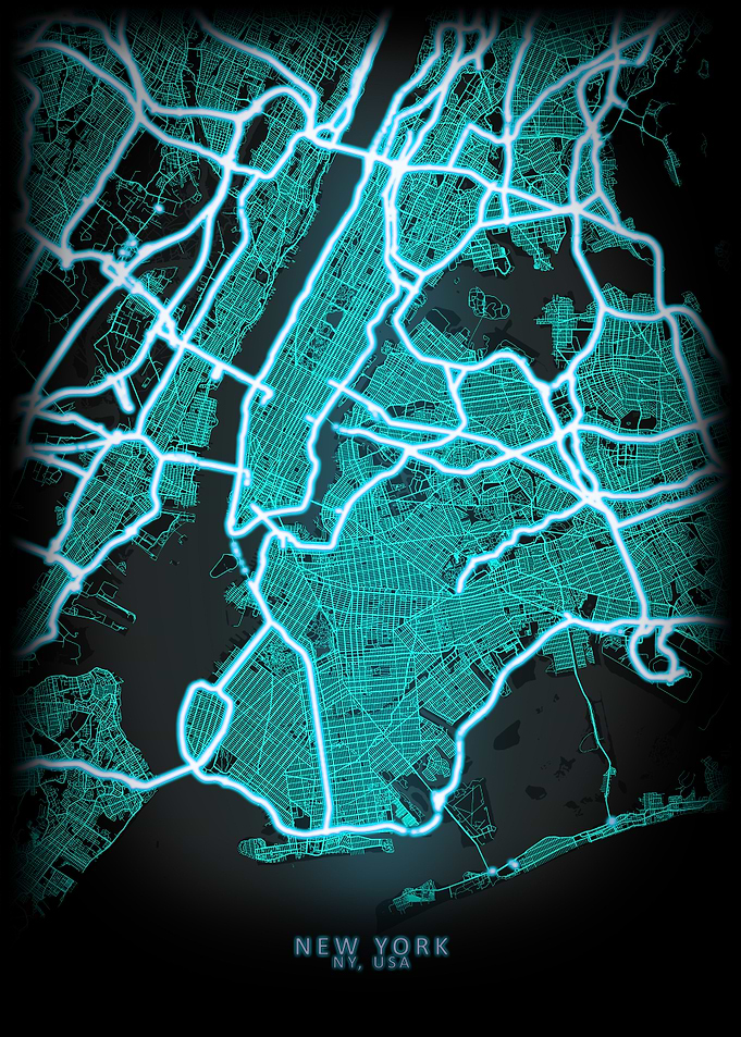 New York NY USA City Map