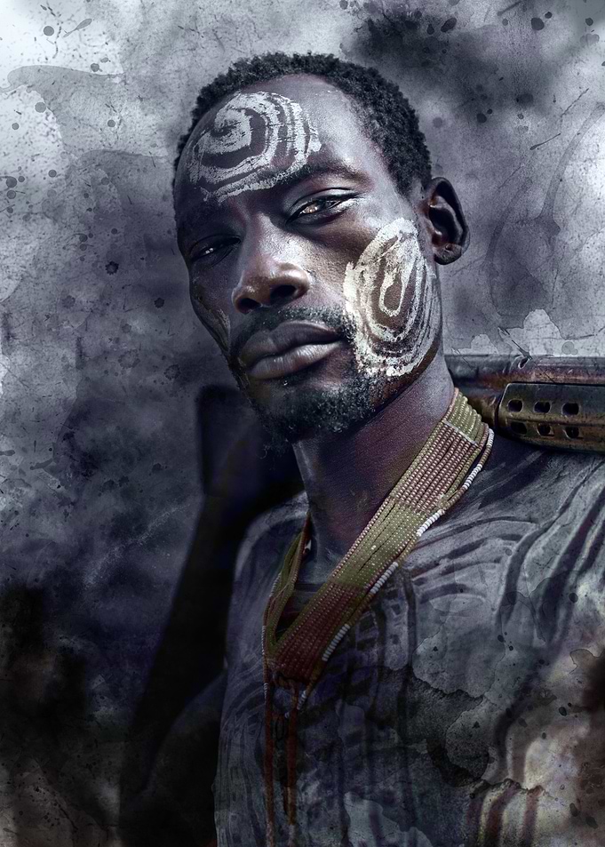 portrait tribal warrior