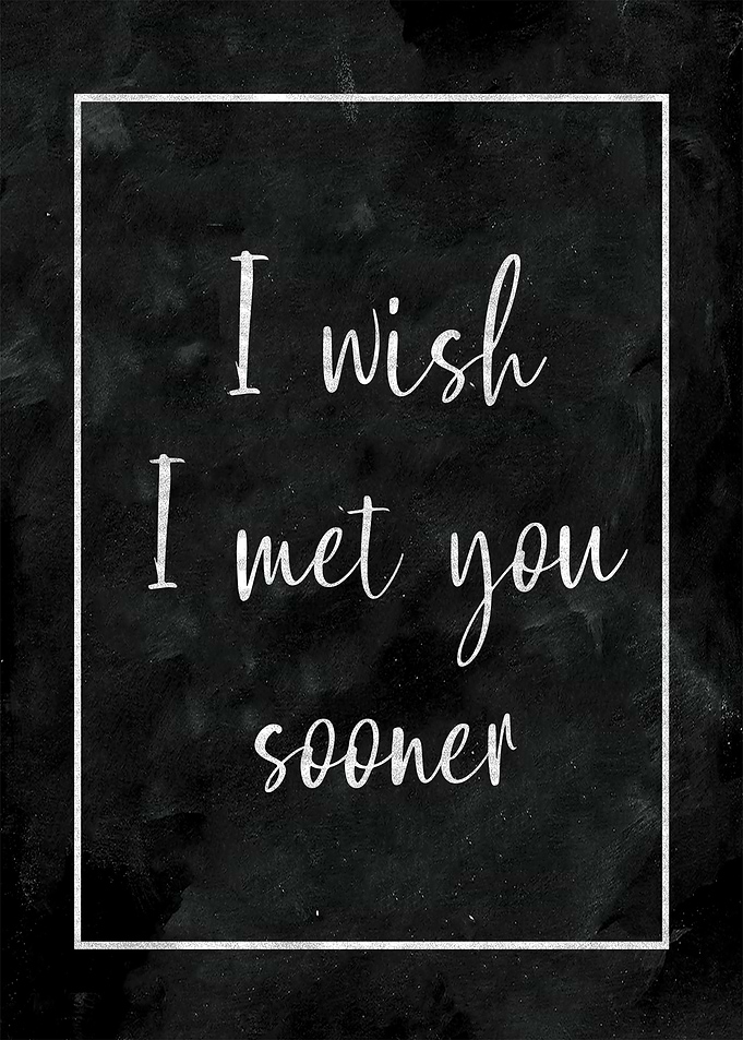 I Wish I Met You Sooner