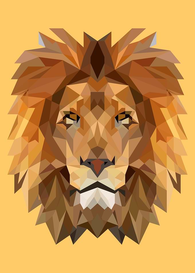 Lion Wild Animal Polygon