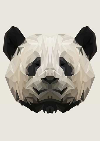Panda Face Polygon