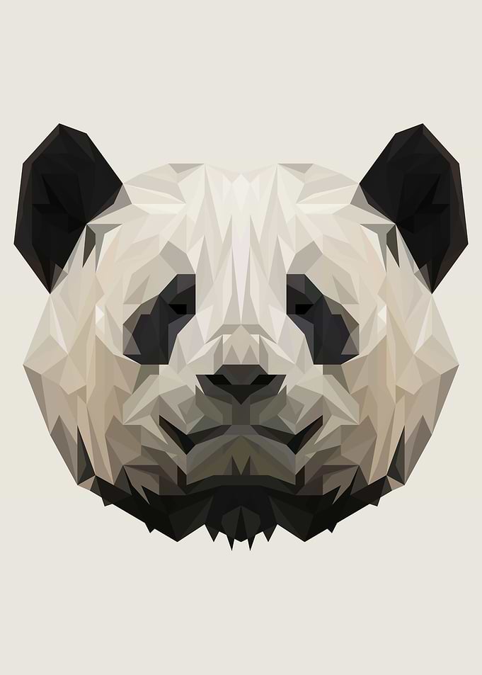 Panda Face Polygon