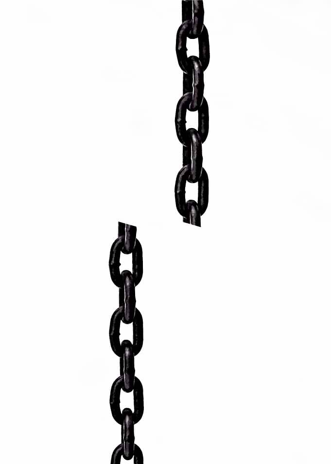 Broken Black Metal Chain