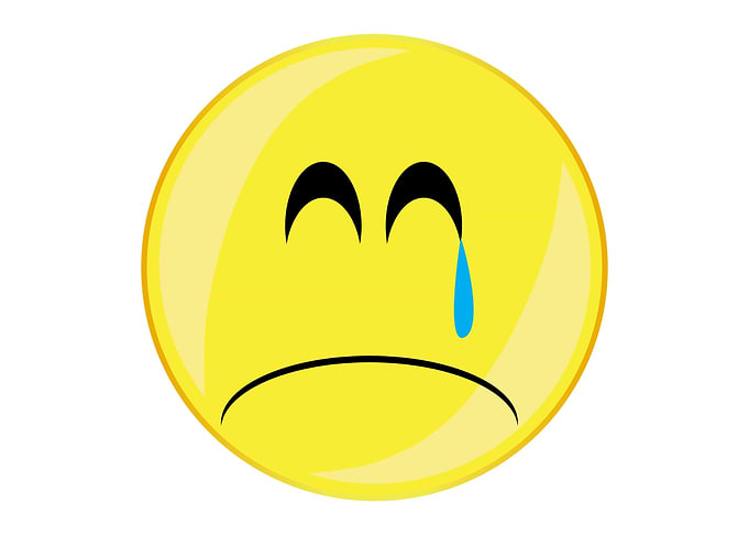 Unhappy Crying Smile Face