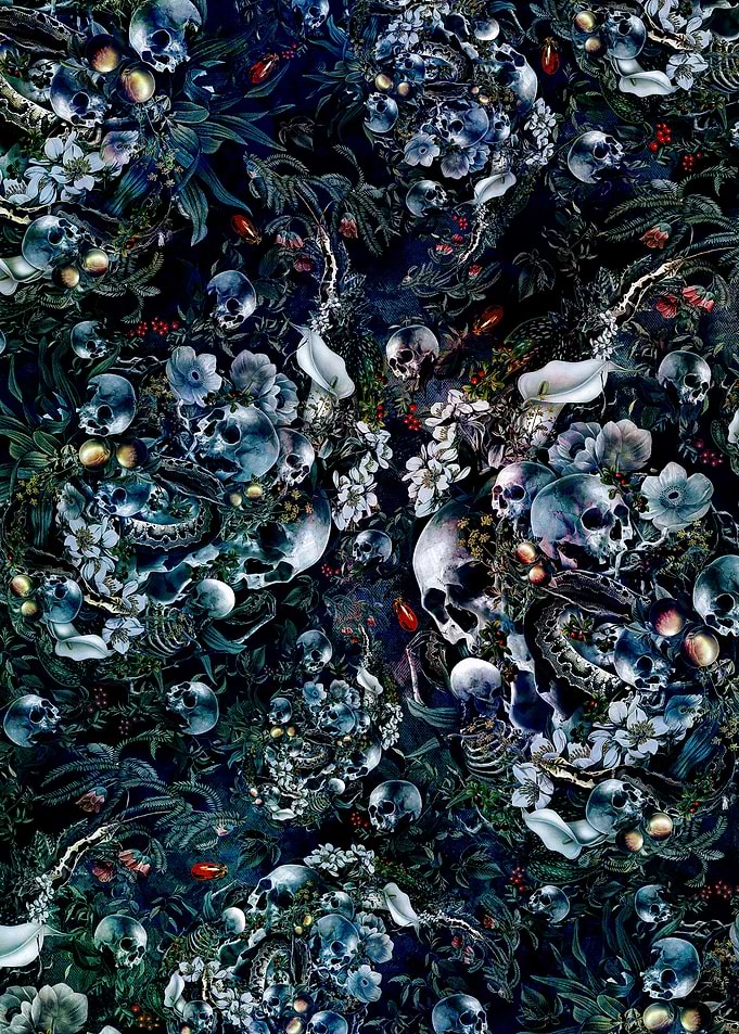 Night Garden Skulls