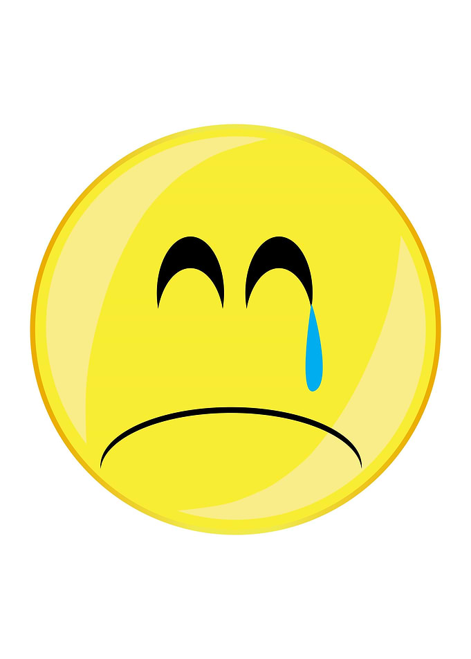 Unhappy Crying Smile Face