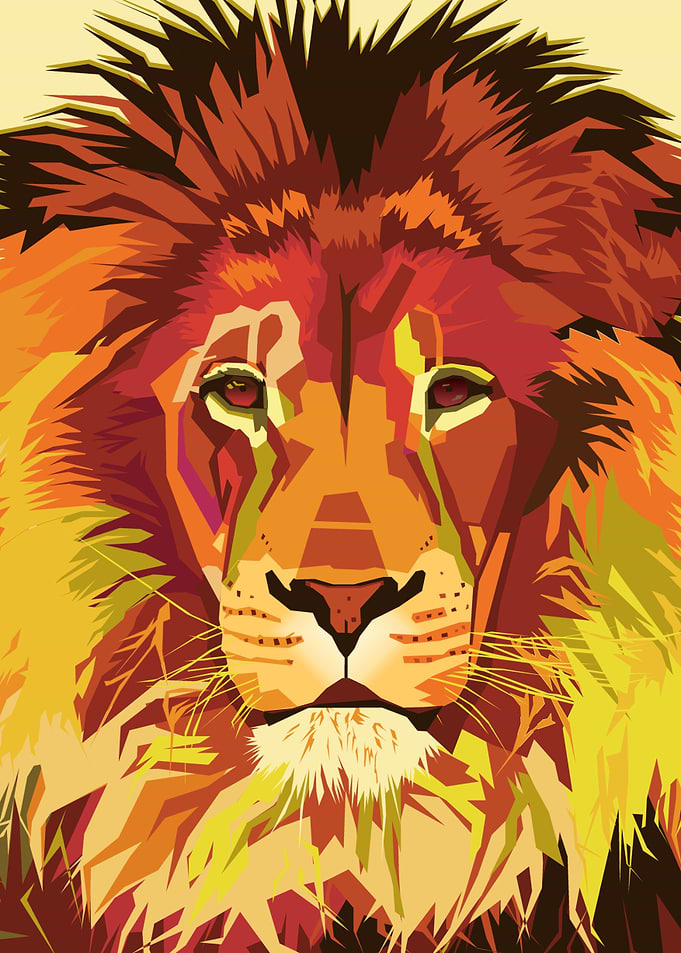 Lion in Pop Art