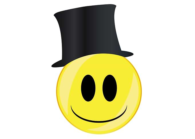 Posh Smile Face Button