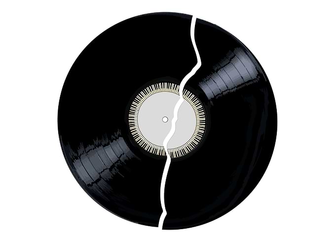 Broken Plain Label Record