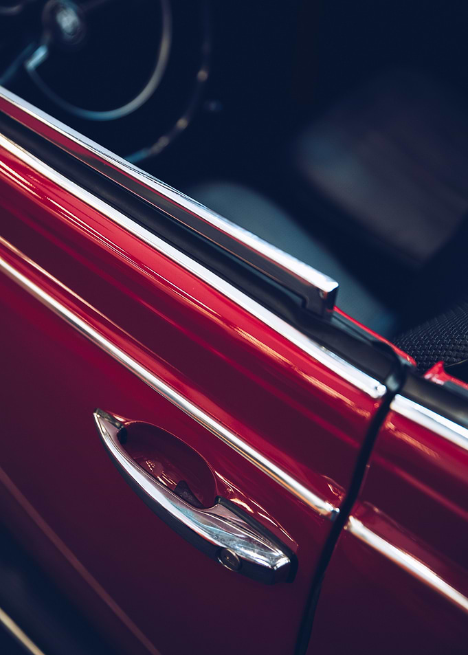 red door vintage car