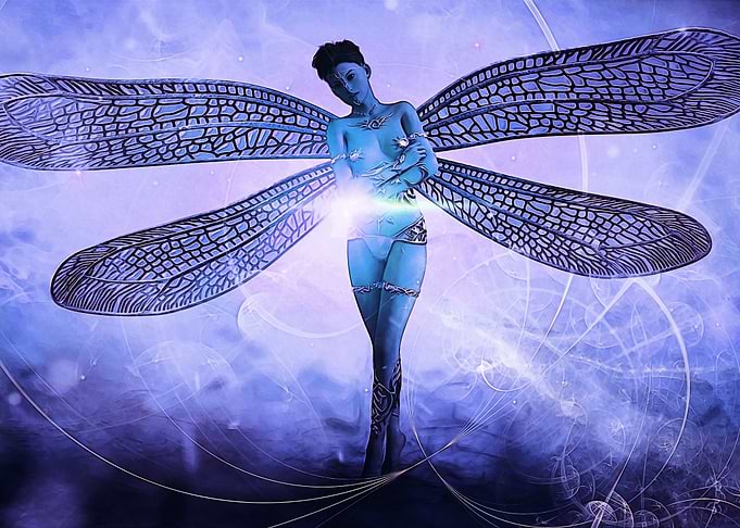 Fairy with glowing light