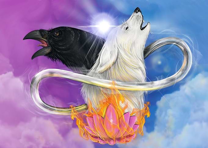 Raven and Wolf