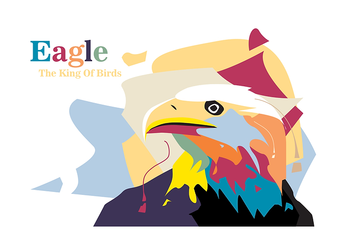 Eagle in Pop Art Style