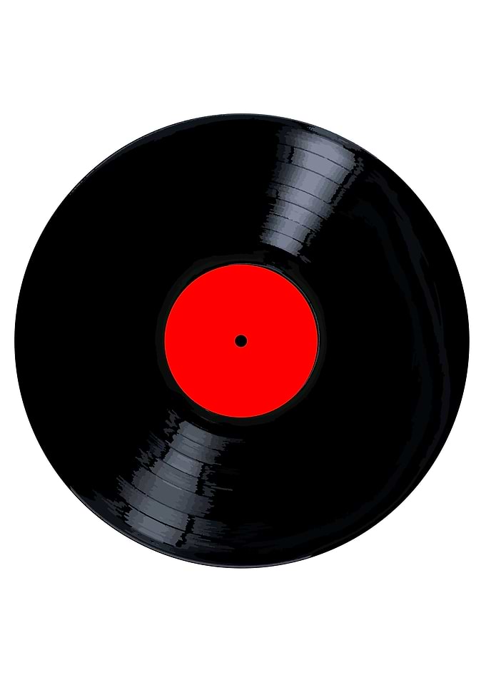 Blank Red Record Label