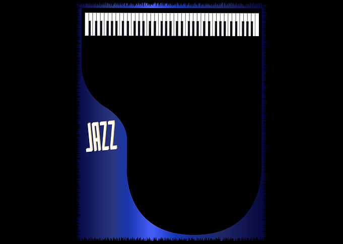 Jazz Club Piano Poster