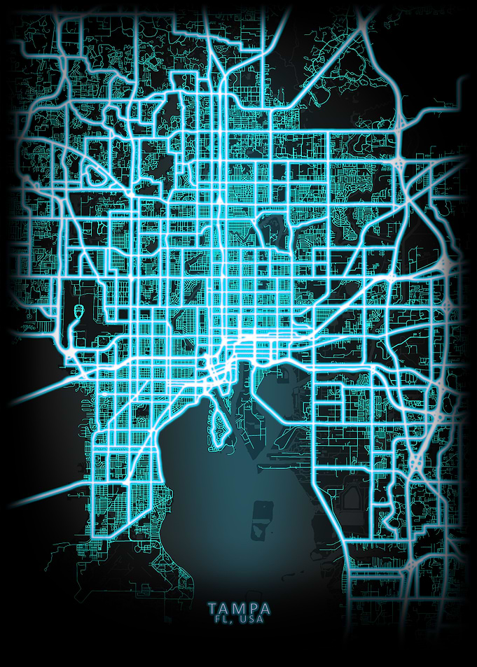 Tampa FL USA City Map