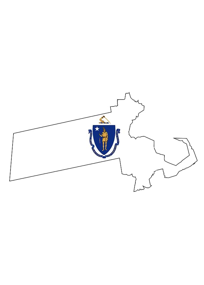 Massachusetts Outline Map