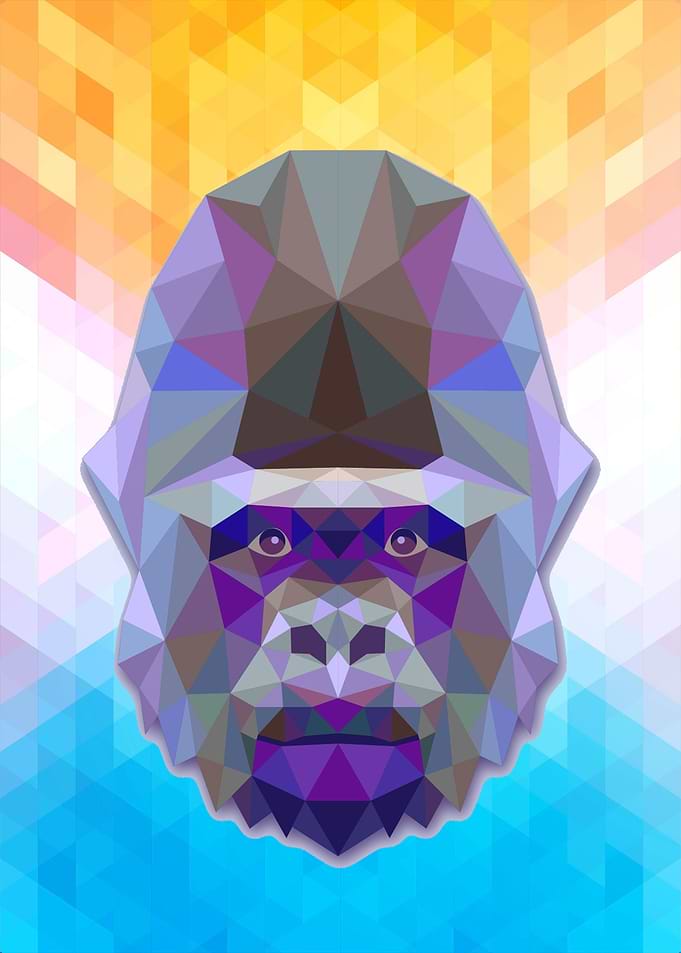 Gorilla Monkey Polygon