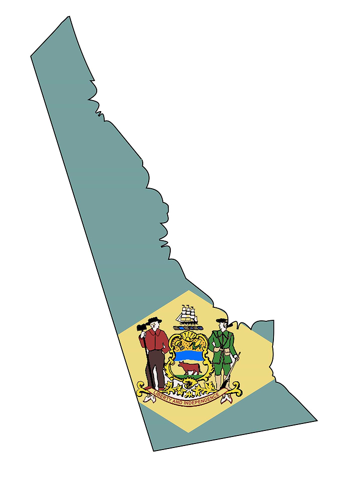 Delaware State Outline Map