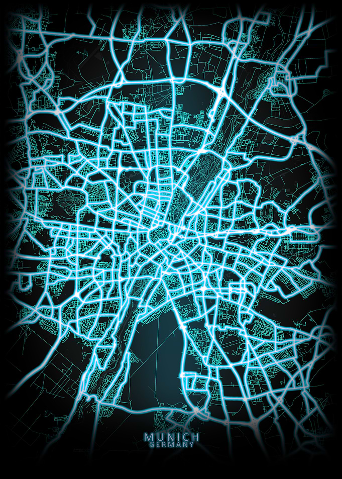 Munich Germany City Map