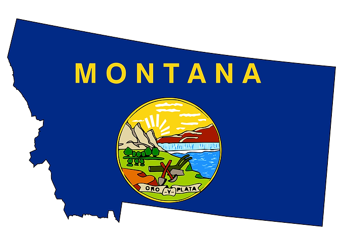 Montana State Outline Map