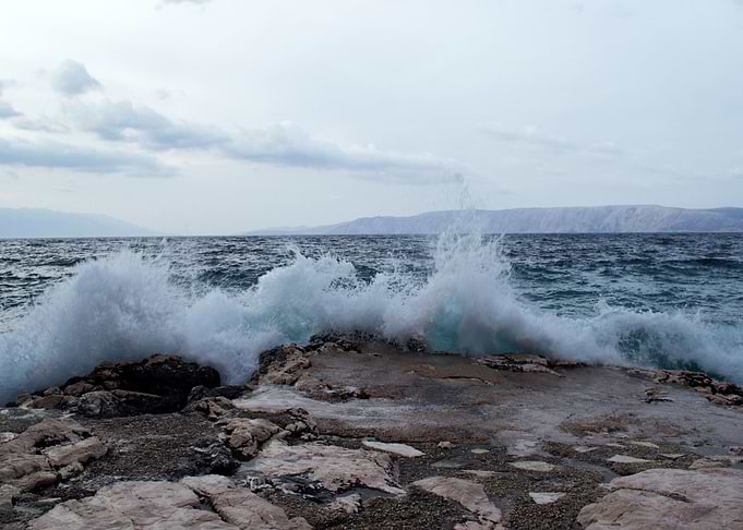 Waves crashing