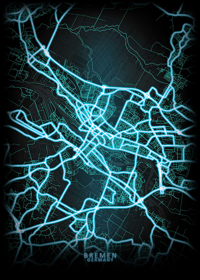 Bremen Germany City Map
