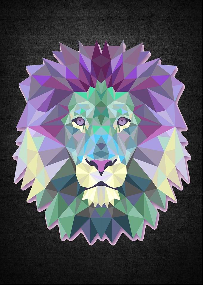 Lion King Animal Polygon