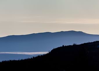 Mountain side silhouette