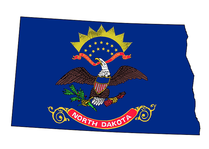 North Dakota Outline Map