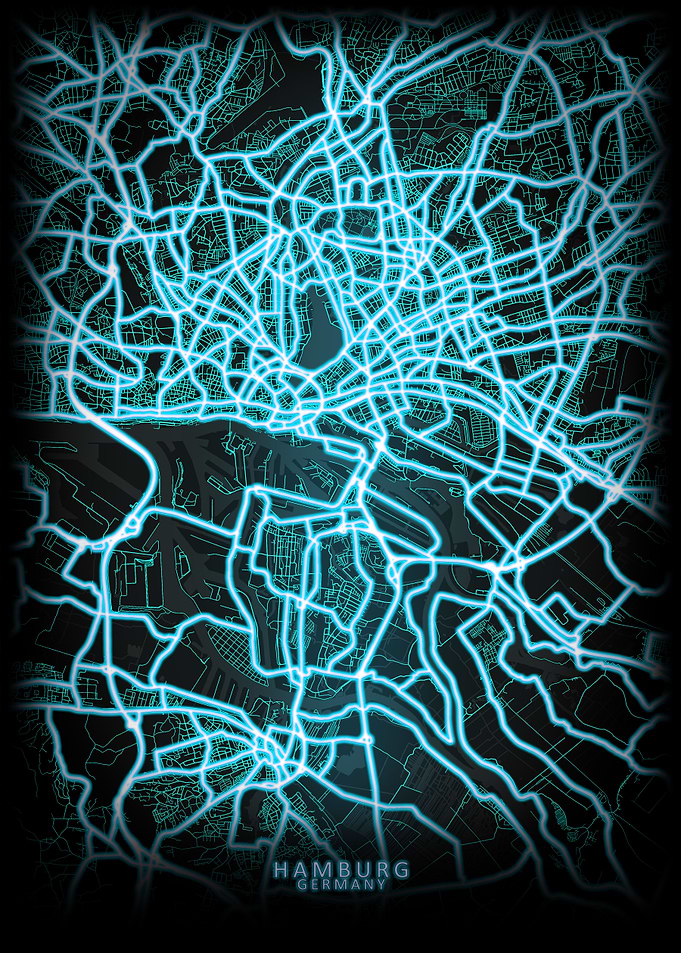 Hamburg Germany City Map