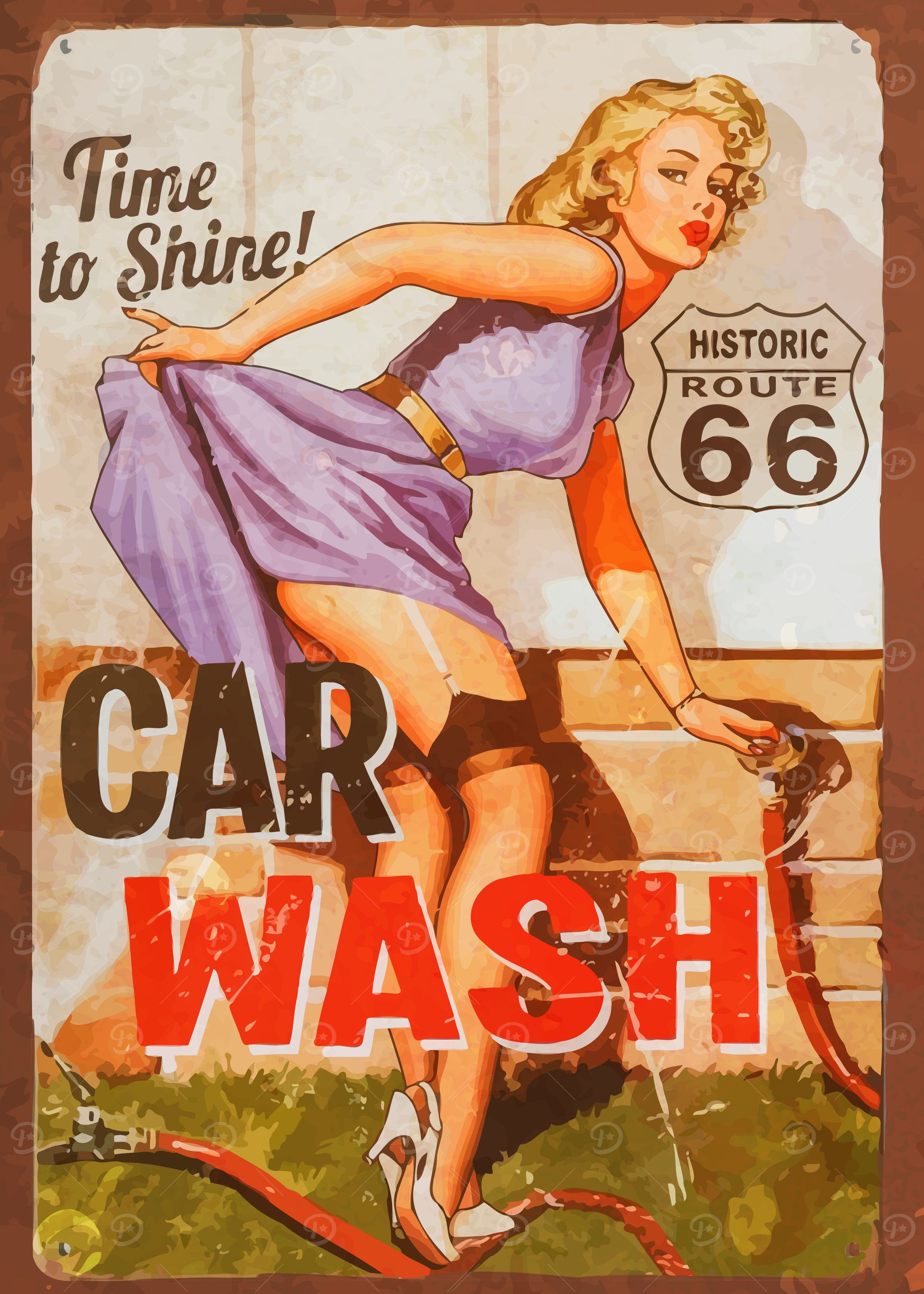 Car wash vintage
