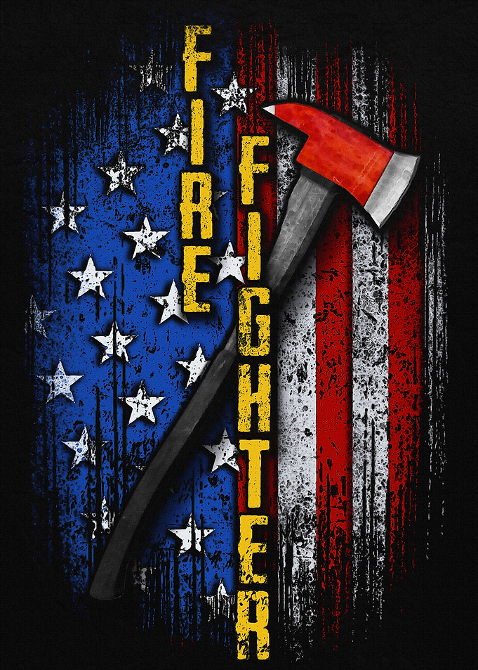 Firefighter x USA Flag