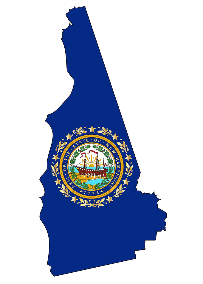 New Hampshire Outline Map