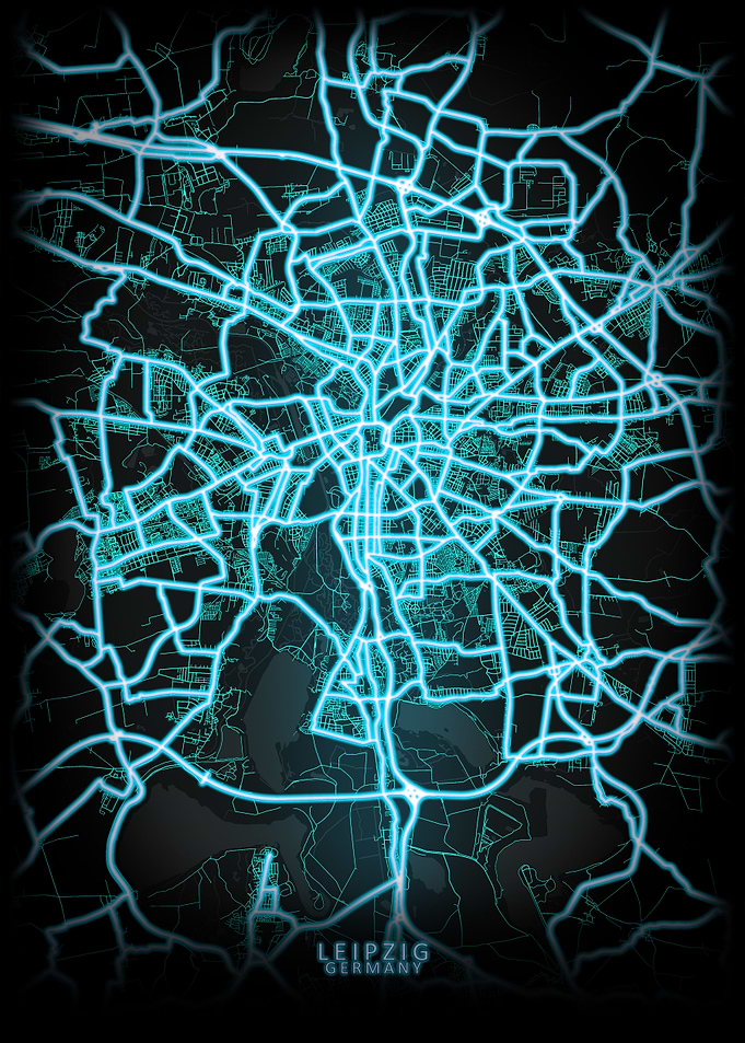 Leipzig Germany City Map