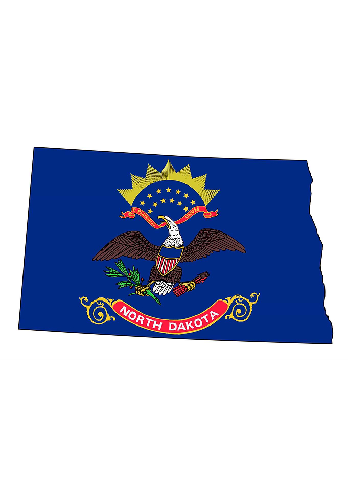 North Dakota Outline Map