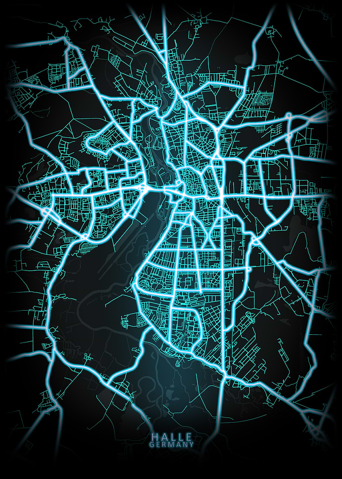 Halle Germany City Map