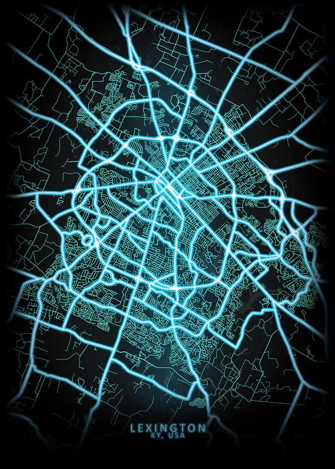 Lexington KY USA City Map