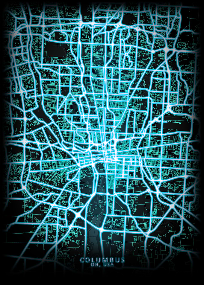 Columbus OH USA City Map
